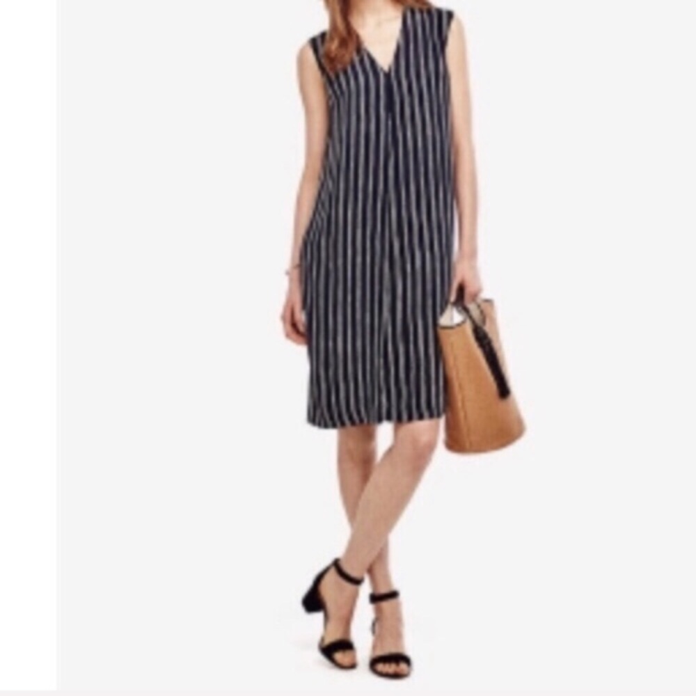 💎ANN TAYLOR💎SLEEVELESS STRIPED DRESS💎 - Picture 2 of 4